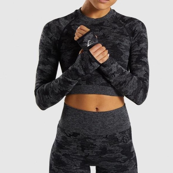 Gymshark Camo Seamless Long Sleeve Crop 
